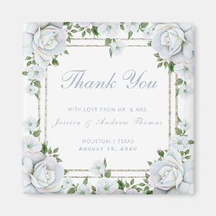 Íman Rosas Elegantes e Favor de Casamento Floral com Bo