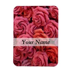 Íman Rosas florais cor de rosa