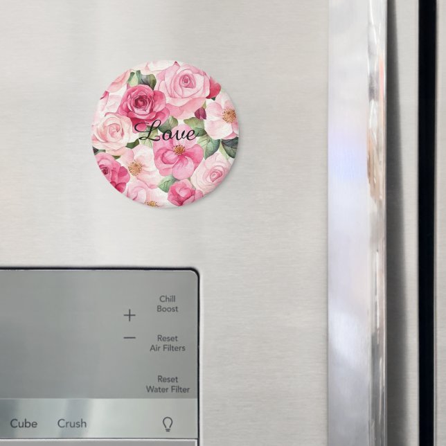 Íman Rosas Florais Rosa Bonito (In Situ (Fridge))