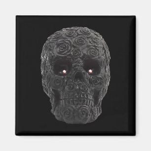 Íman Rosas Gótica Floral Halloween Figurume Skelet
