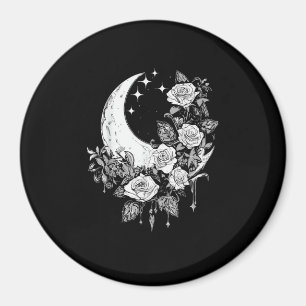 Íman Rosas-Lua - Gótico Romântico - Whimsigoth Witchy W