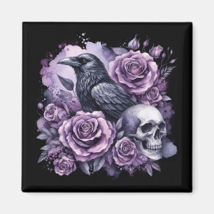 Íman Rosas Raven Rúpias Gótica Crânio