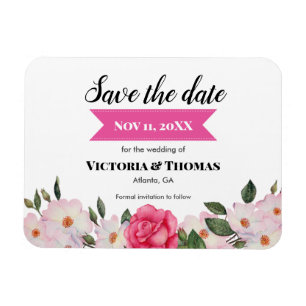 Íman Rosas Rosa-D-Água Casamento Salva A Data