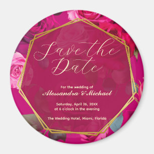 Íman Rosas rosa na Viva Magenta Casamento Salvar A Da