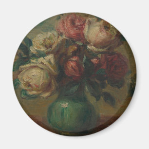 Íman Rosas sangrando em um vaso por Pierre Renoir Class