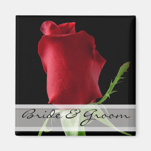 Íman Rosas vermelhas de Casamento Personalizados para Q