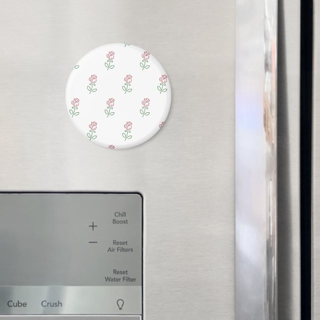 Íman Rosas vermelhas, Padrão De Rosas, Flores (In Situ (Fridge))