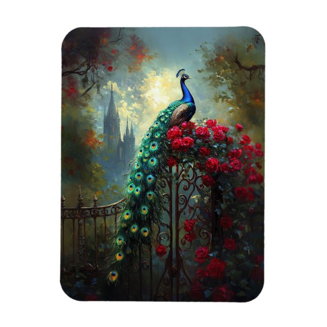 Íman Rosas vermelhas Peacock Dramáticas Flexíveis (Vertical)