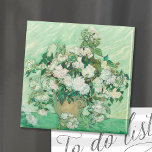 Íman Rosas | Vincent Van Gogh<br><div class="desc">Rosas (1890) do artista poste-impressionista holandês Vincent Van Gogh. A obra original é um pintura a óleo em canvas que representa uma vida estática de rosas brancas contra fundo verde-claro. 

Use as ferramentas de design para adicionar texto personalizado ou personalizar a imagem.</div>