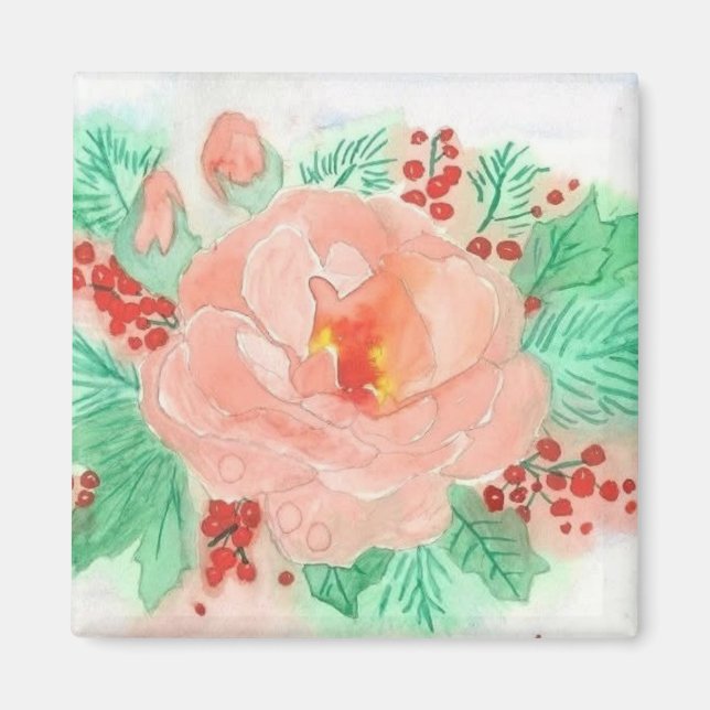 Íman Rose aquarelle française (Frente)