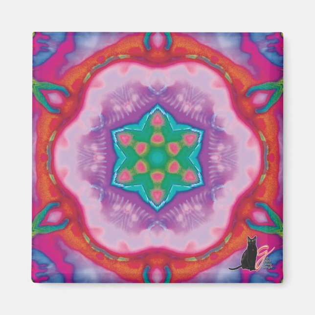 Íman Rosette Kaleidoscope Magnet (Frente)