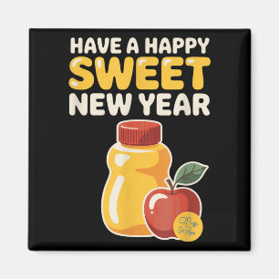 Íman Rosh Hashanah Feliz Ano Novo Doce Mel Urso Judeu