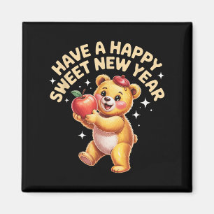 Íman Rosh Hashanah Feliz Ano Novo Doce Mel Urso Judeu