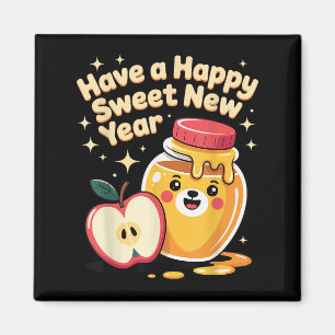 Íman Rosh Hashanah Feliz Ano Novo Doce Urso Mel Judeu