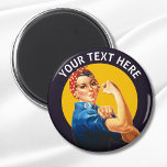 Íman Rosie Personalizada na Vintagem Personalizada do R<br><div class="desc">Adicione o seu próprio texto a esta design de Rosie,  o Ribeirão personalizável.</div>
