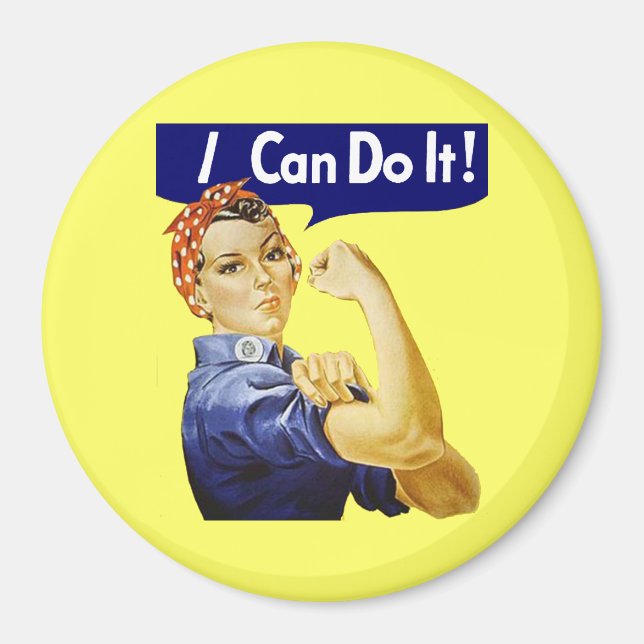 Íman Rosie Riveter - Eu Posso Fazer Isso Magnet (Frente)