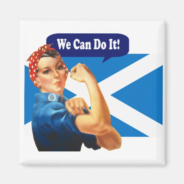 Íman Rosie the Riveter for Scottish Independence Magnet (Frente)