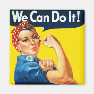 Íman Rosie the Riveter (Poster Icônica) (Nós podemos fa