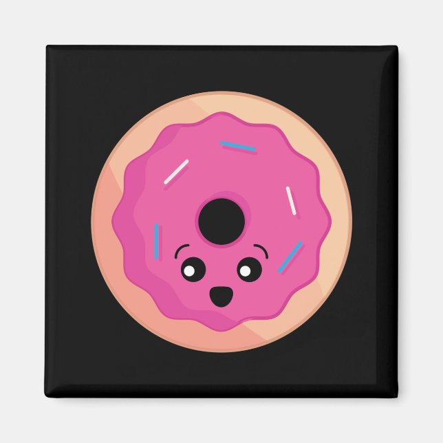 Íman Rosquinha Face Kawaii Comida Art (Frente)
