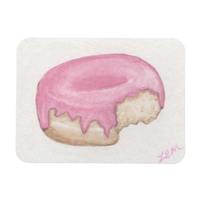 Íman Rosquinha rosa doce (Horizontal)