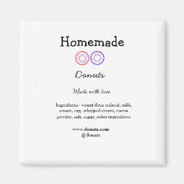 Íman Rosquinhas caseiras feitas com amor adicionar text