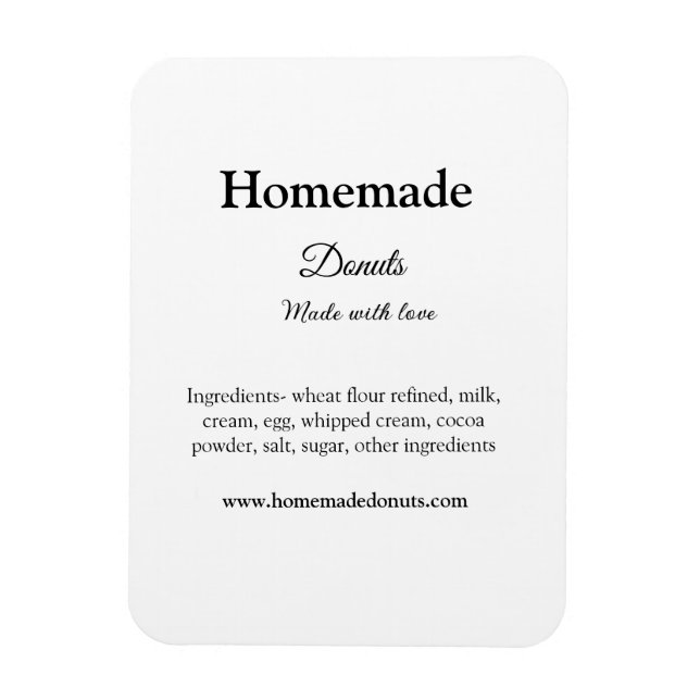 Íman Rosquinhas caseiras feitas com amor adicionar text (Vertical)