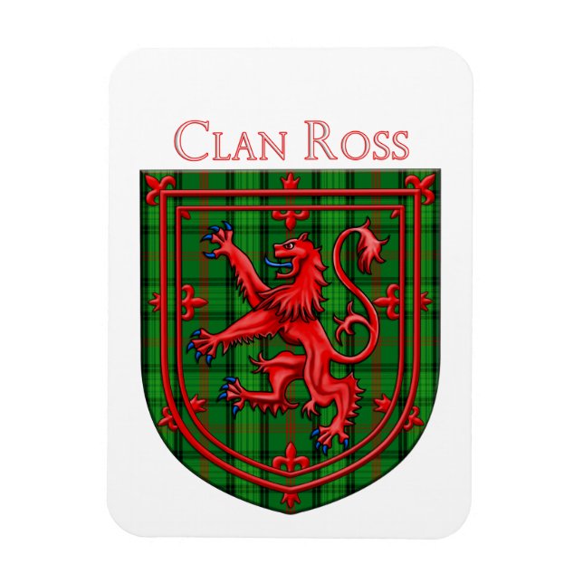 Íman Ross Tartan Scottish Xadrez Lion Rampant (Vertical)
