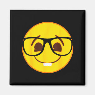 Íman Rosto Amarelo Sorridente Oficial de Emoji Nerd Gle