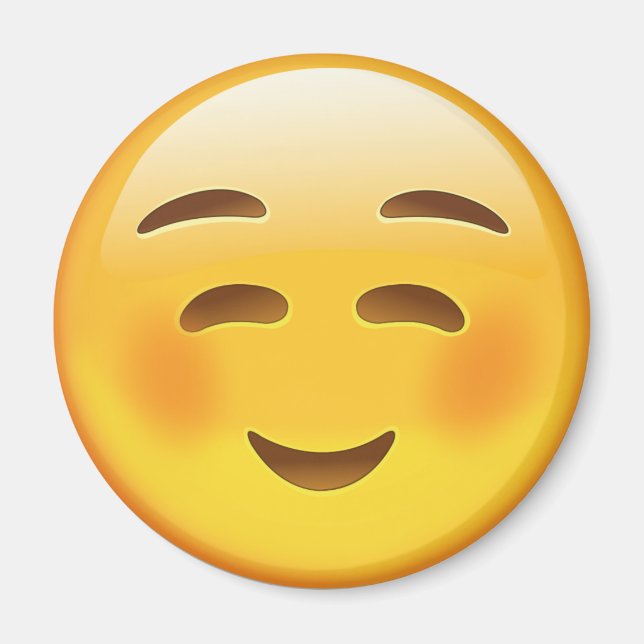 Íman Rosto Branca Sorrindo Emoji (Frente)