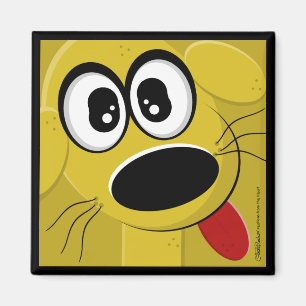 Íman Rosto de Cachorro Amarelo