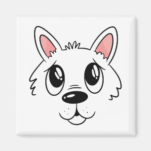 Íman Rosto de Cachorro Feliz