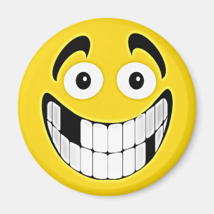 Íman Rosto de Grãos Amarelo sem Dentes