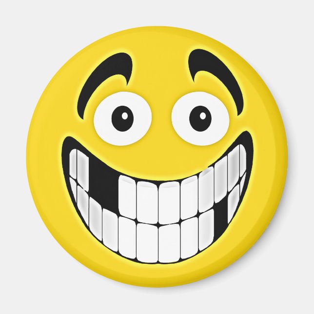 Íman Rosto de Grãos Amarelo sem Dentes (Frente)