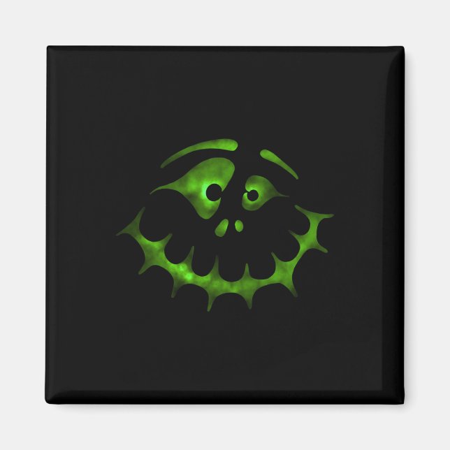 Íman Rosto de Halloween 5 - Verde (d010-0466a) (Frente)