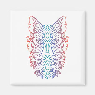 Íman Rosto de lobo artístico