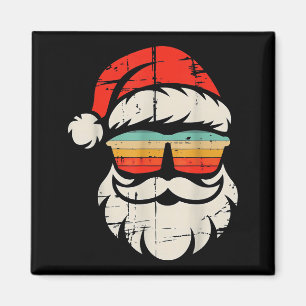 Íman Rosto de Papai Noel Óculos de Sol Retrô Natal
