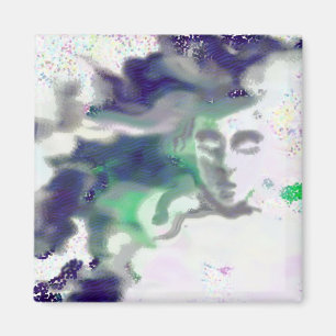 Íman Rosto elvish - desenho digital, fantasia Magnet