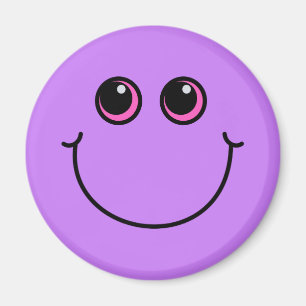 Íman Rosto Emoji Roxo Sorrindo
