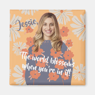 Íman Rosto Engraçado | Bonita Flower Girl Photo Name