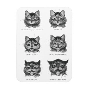 Íman Rosto Engraçado de Gato, Louis Wain