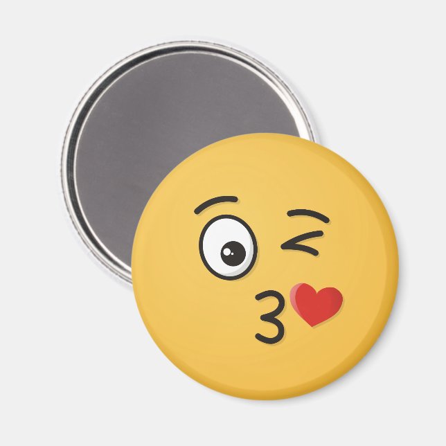 Íman Rosto Jogando Beijo (Front/Back)