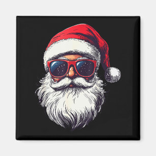 Íman Rosto Legal do Papai Noel Óculos de Sol Retrô Nata