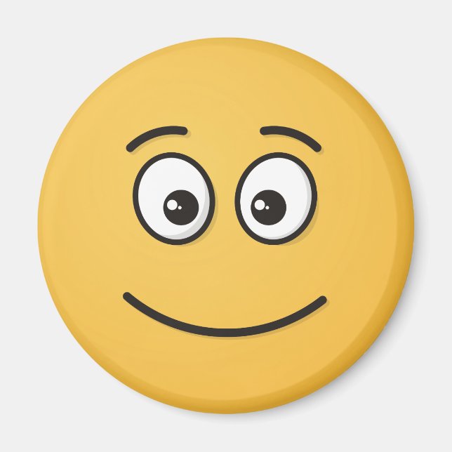 Íman Rosto sorridente com olhos abertos (Frente)