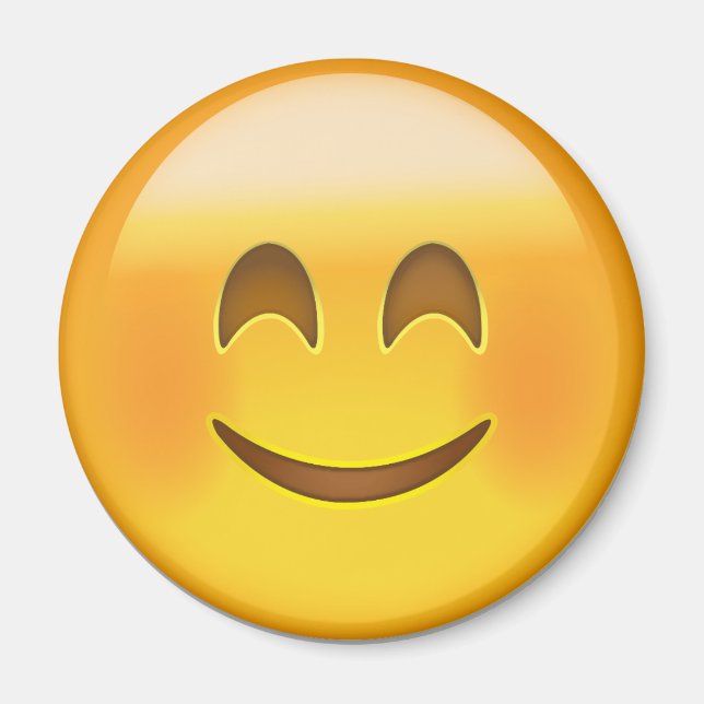 Íman Rosto Sorridente Com Olhos Emoji Sorridentes (Frente)
