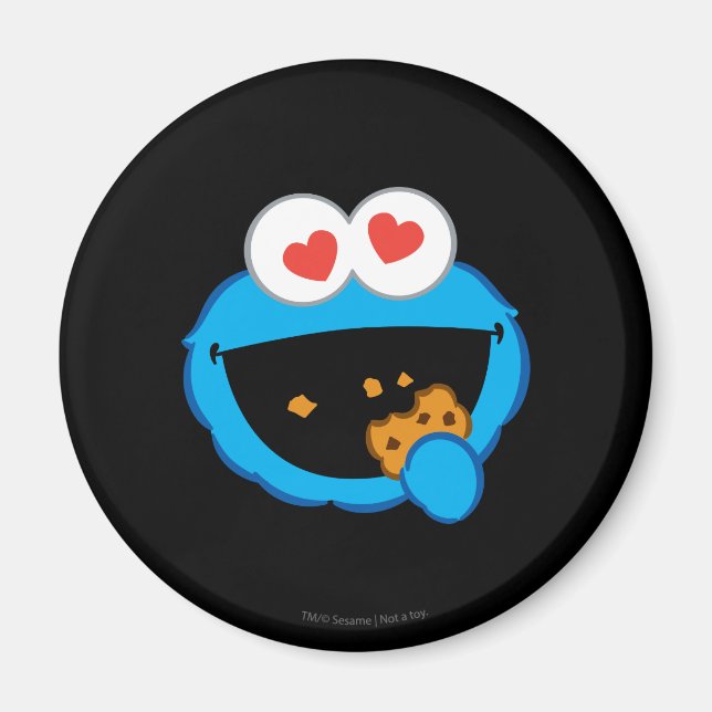 Íman Rosto Sorridente de Biscoito com Olhos em Forma de (Frente)
