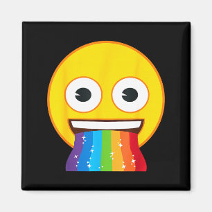 Íman Rosto Sorriso Amarelo Boca Arco-íris Emoji Oficial