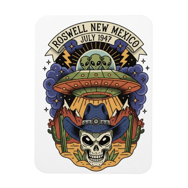 Íman Roswell New Mexico Alien (Vertical)