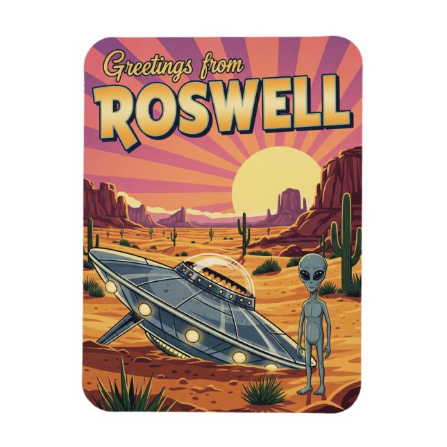 Íman Roswell Novo México Alienígena (Vertical)