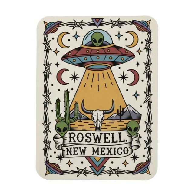 Íman Roswell Novo México Alienígena (Vertical)