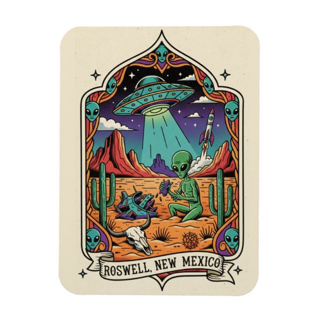 Íman Roswell Novo México Alienígena (Vertical)